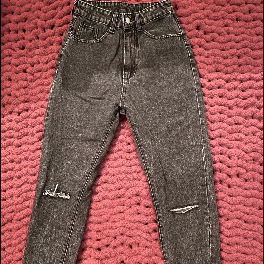 Black shein mom jeans